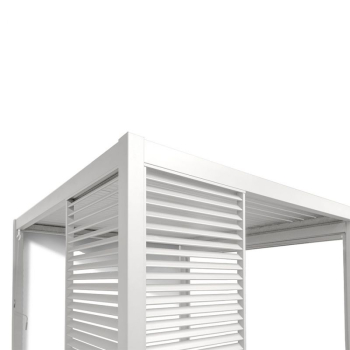Preview: MIRADOR Lamellenwand Weiss für Pergola 300cm